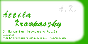 attila krompaszky business card